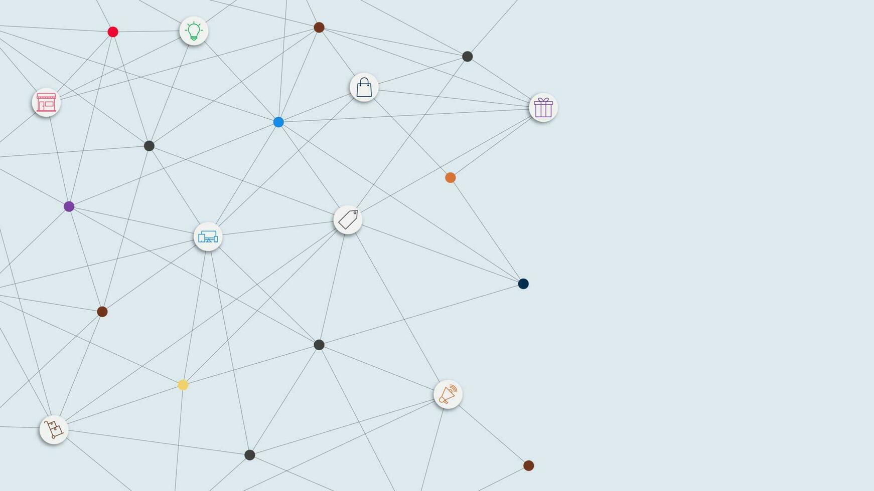 Business and network connection concept with infographic elements and icons. Digital communication technology, networking and connected dots lines. Vector illustration.