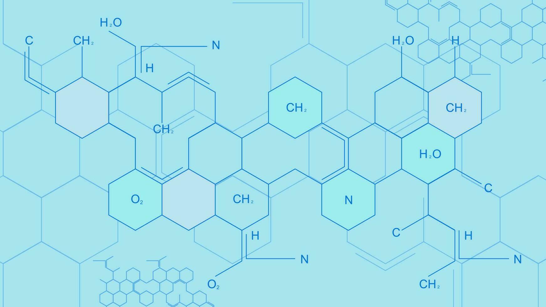 Abstract chemistry and chemical formulas. Science and medical innovation technology concept background design. Vector illustration.