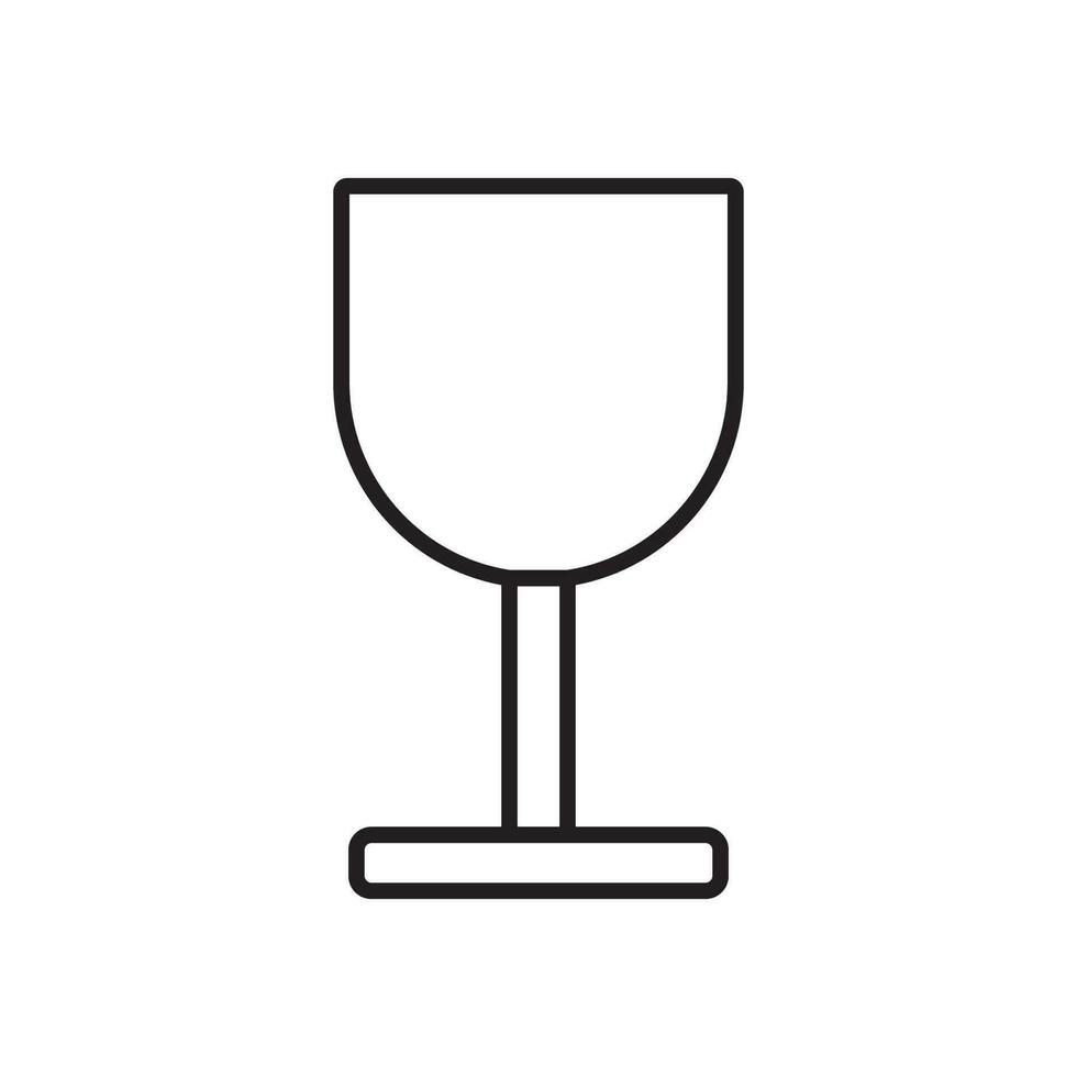 drinking glass icon vector