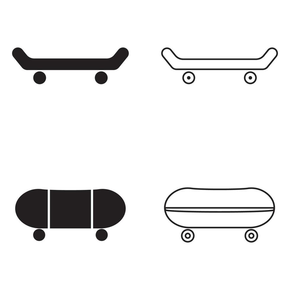 patineta, icono, vector