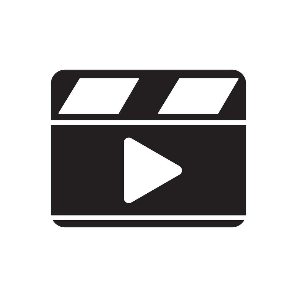 movie clapper icon vector