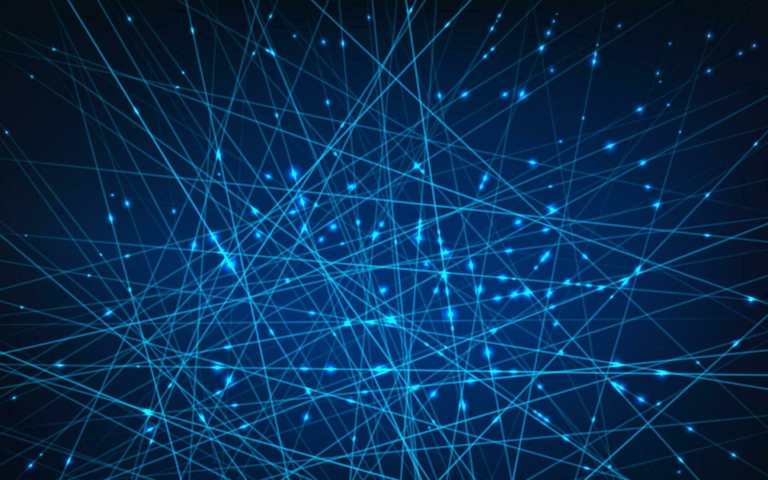 Neural Networks. Artificial intelligence and deep learning concept. Lines and Nodes connected into cells computer web. Vector