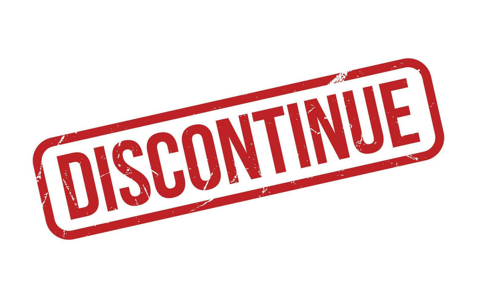 Discontinue Rubber Stamp Seal Vector