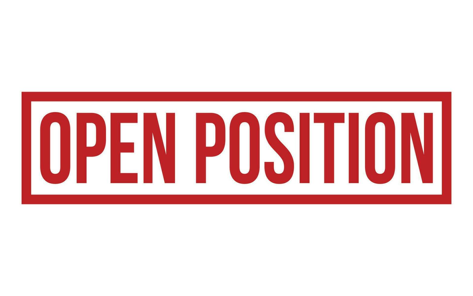 Red Open Position Rubber Stamp Seal Vector