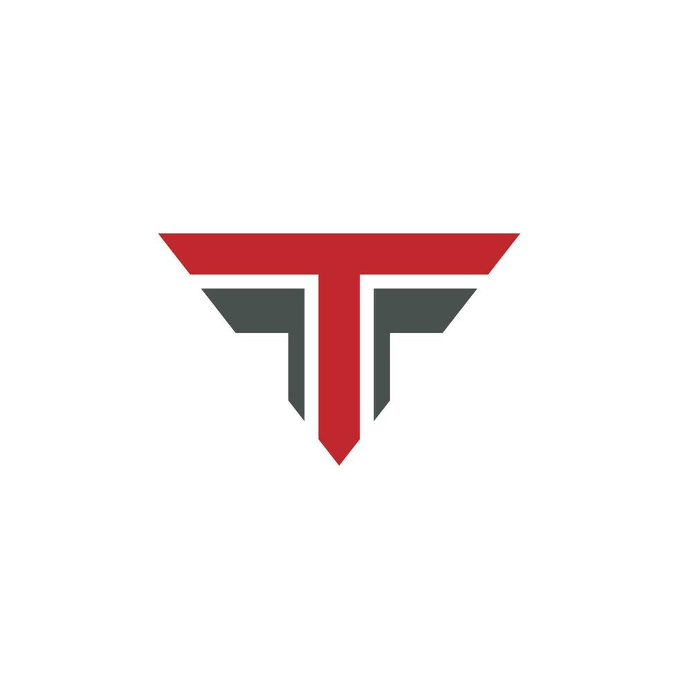 t logo design letter abstract modern technology symbol vector