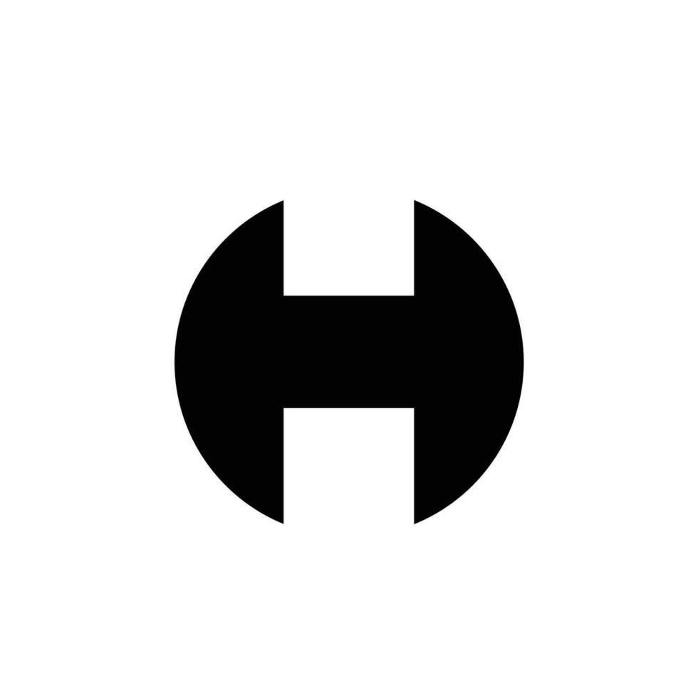 h logo letra diseño símbolo vector