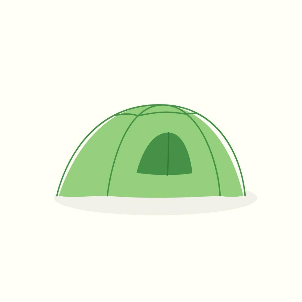 Tent for camping and hiking illustration vector