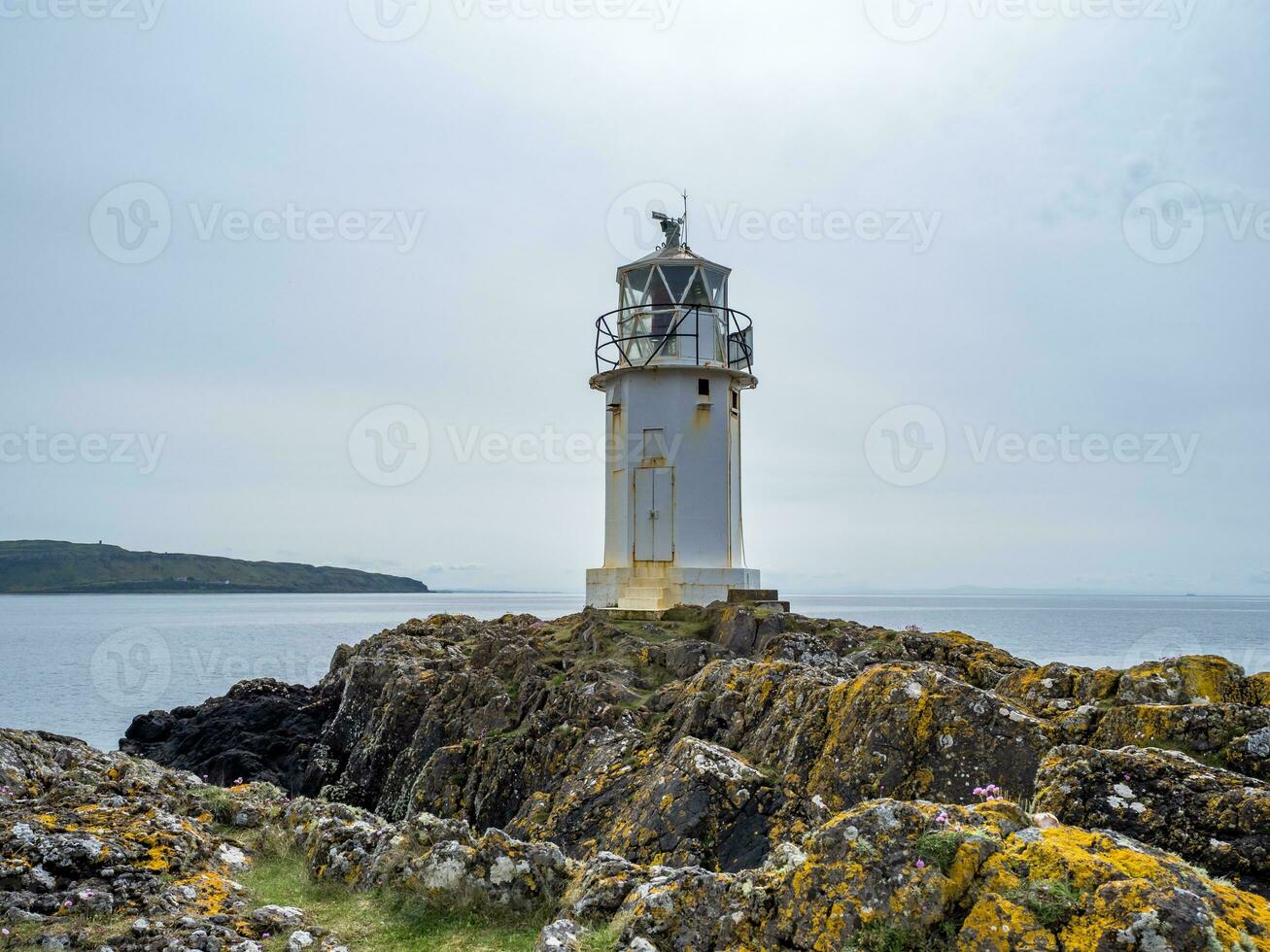 Rubh An Eun Lighthouse, Isle of Bute, Scotland photo