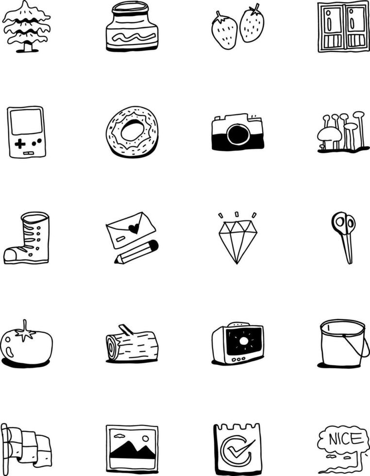 icon set of play everything vector