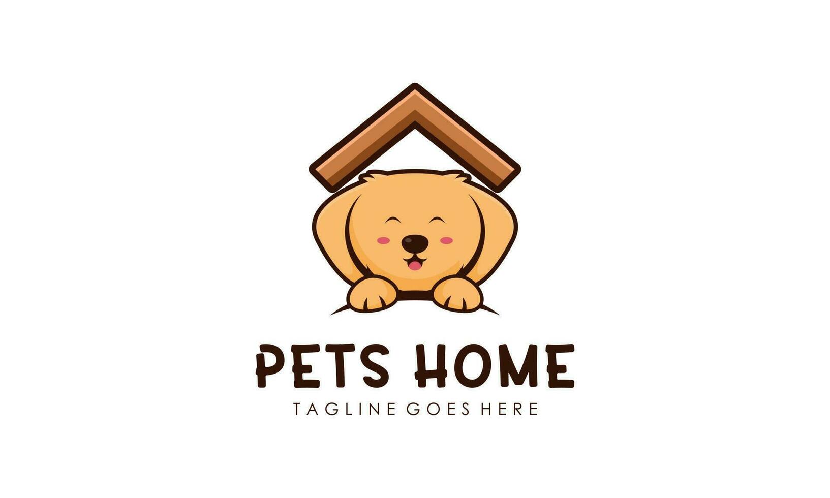 Pets Home Vector Logo Design Illustration