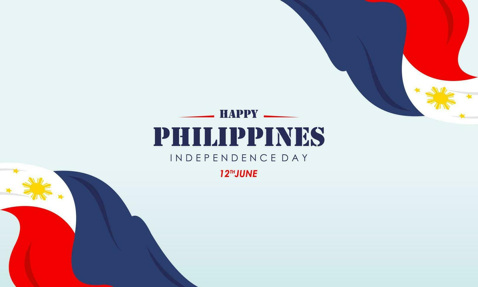 Celebrating the Philippines Independence Day Banner Background vector