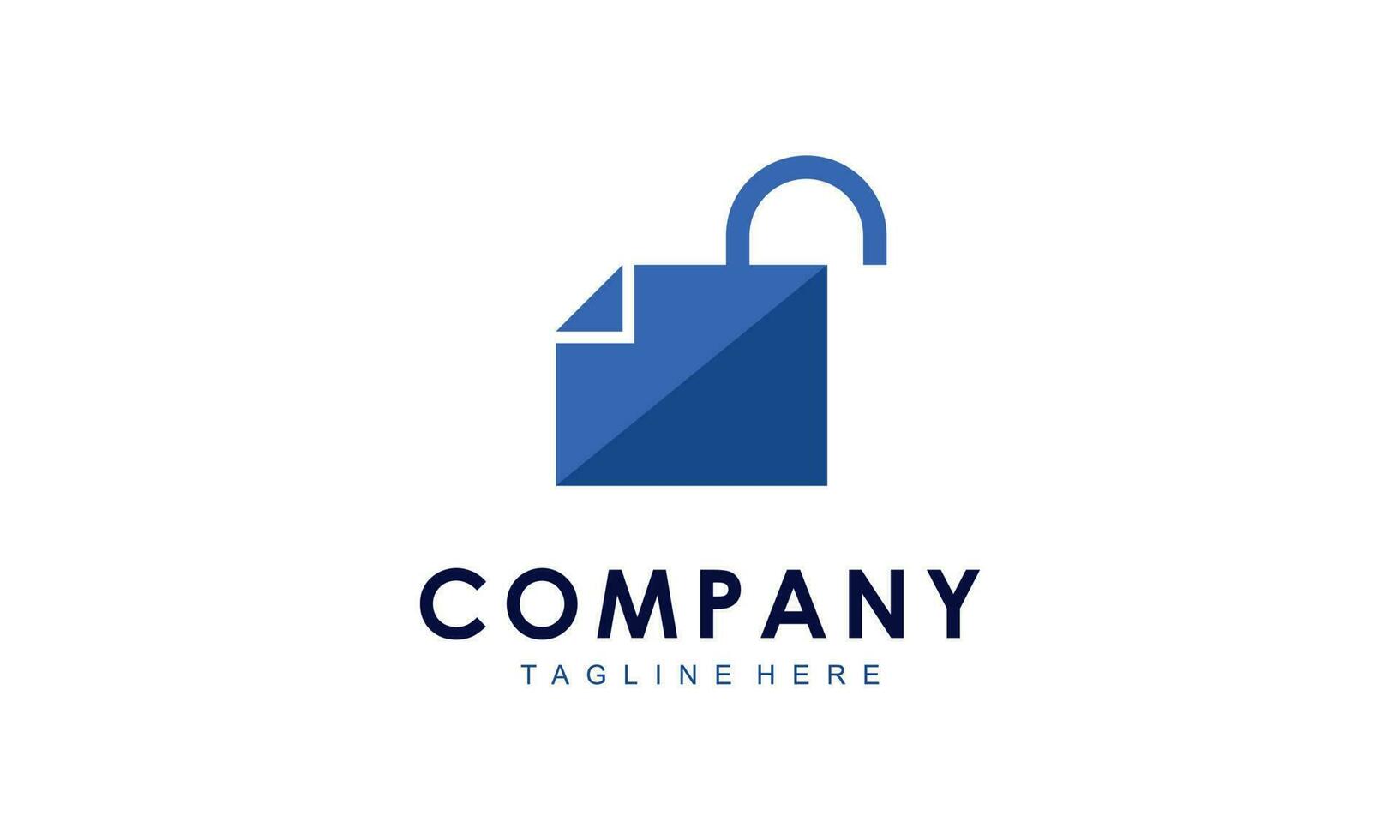 File Protection for Legal Documents or Company Logo Design vector