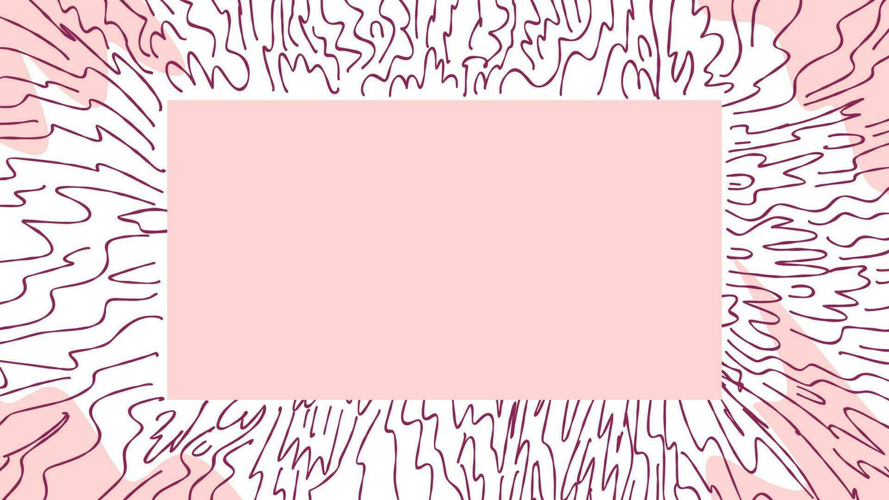 landscape cover design with abstract line art background doodle hand drawn vector