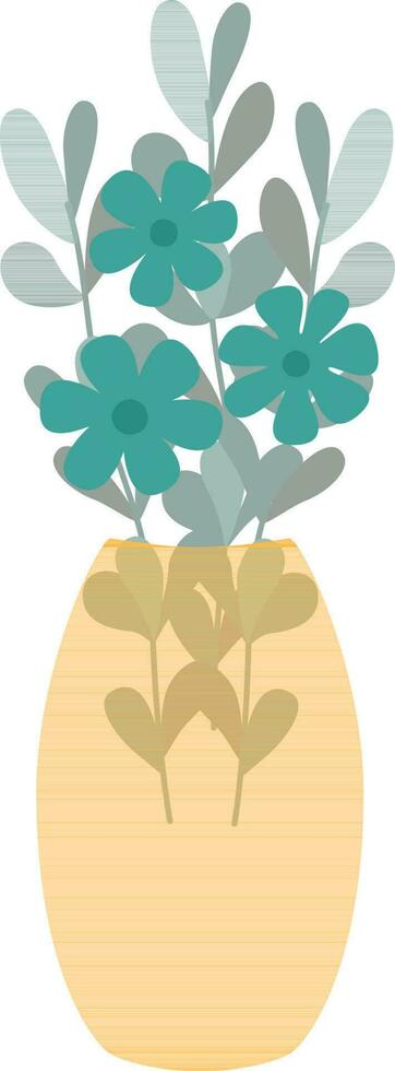 flowers in vase vector