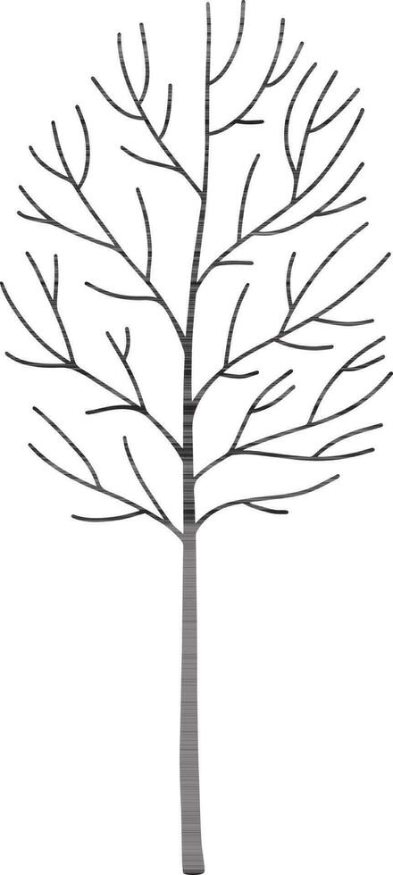 silueta desnudo árbol vector
