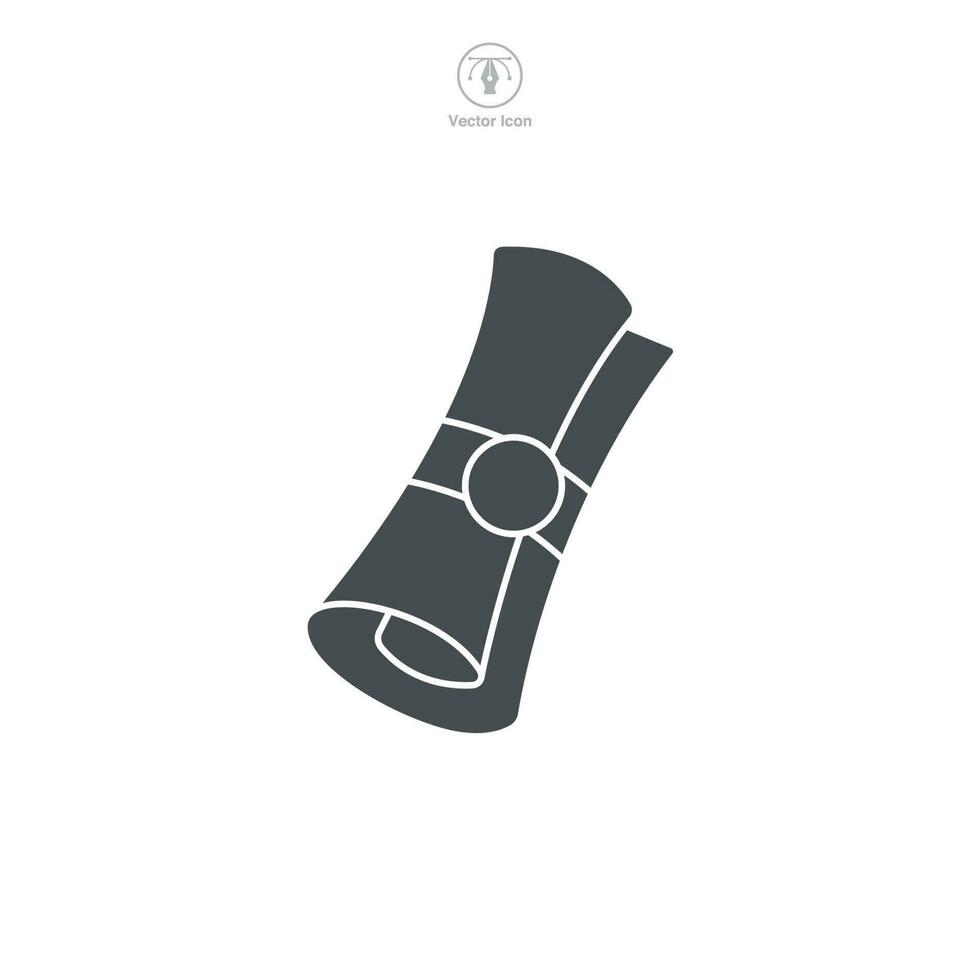 Diploma. Award medal pictograms Icon symbol template for graphic and web design collection logo vector illustration