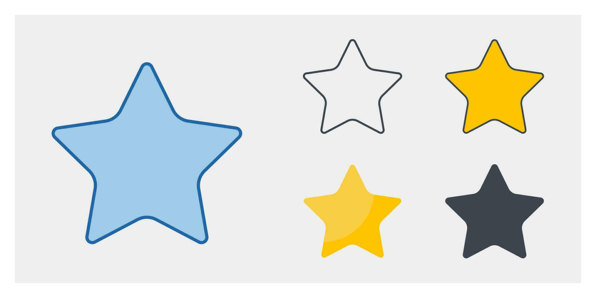 Star icon symbol template for graphic and web design collection logo vector illustration