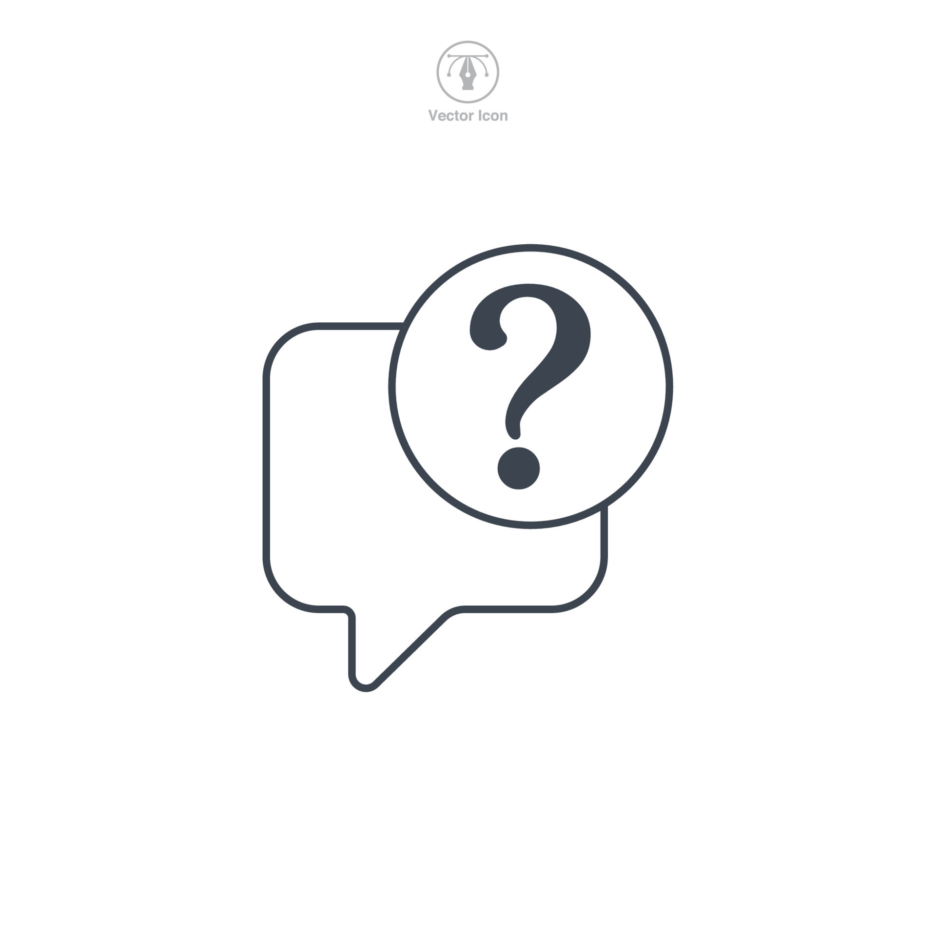 Question Mark icon symbol template for graphic and web design ...