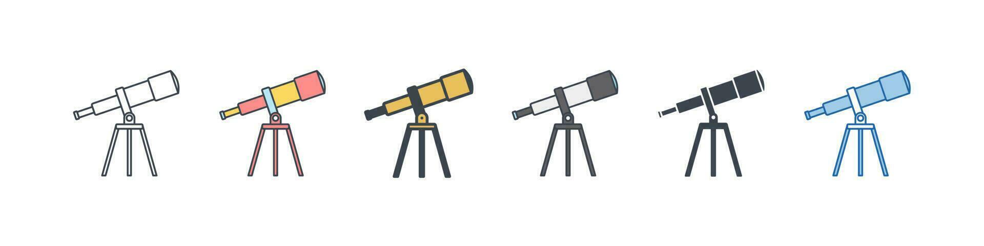 Telescope icon symbol template for graphic and web design collection logo vector illustration