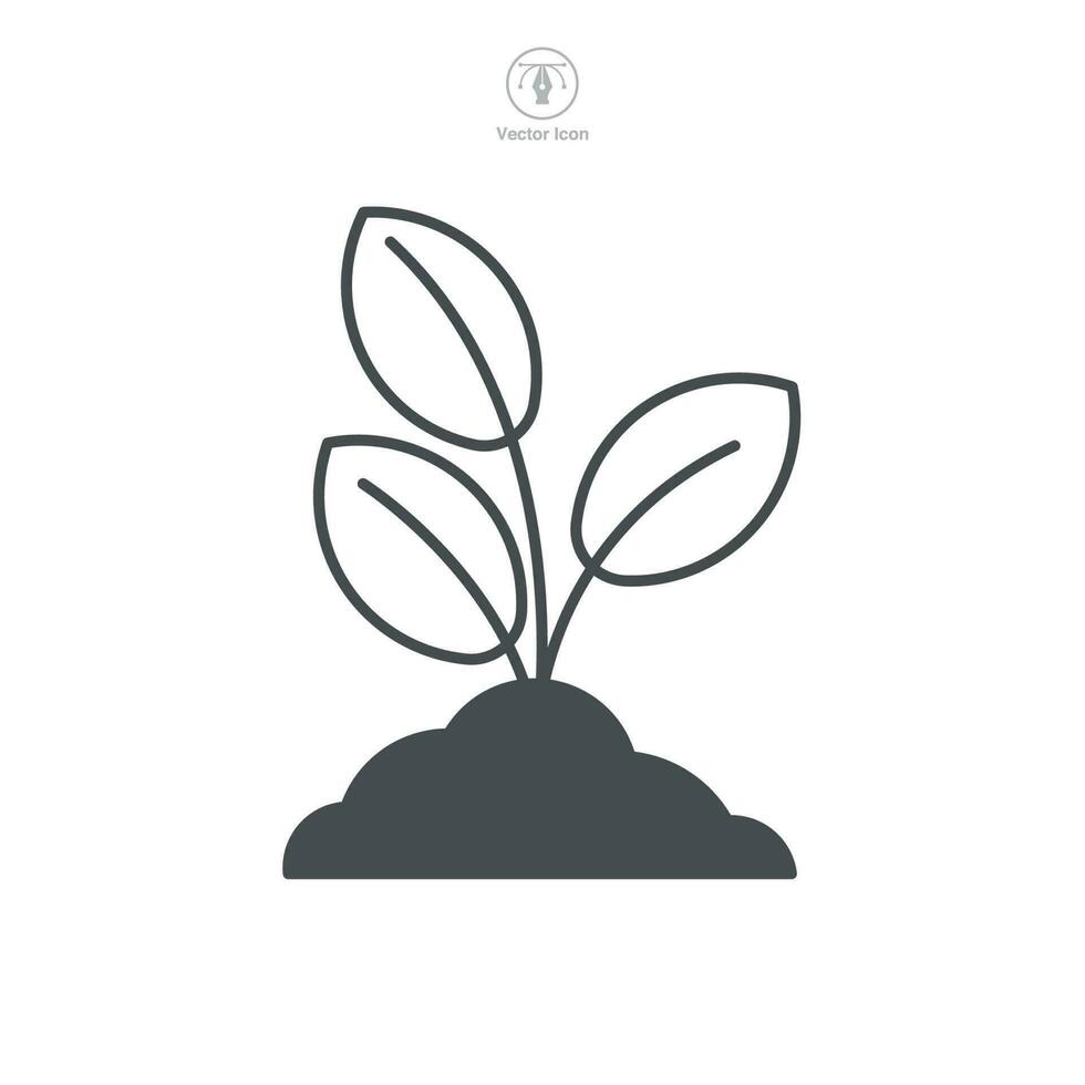 Seedling Icon symbol template for graphic and web design collection logo vector illustration