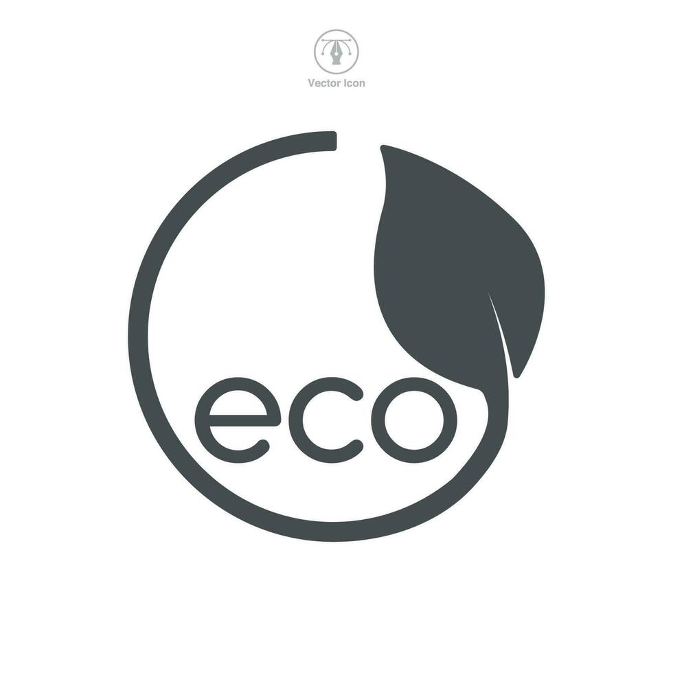 Eco friendly Icon symbol template for graphic and web design collection logo vector illustration