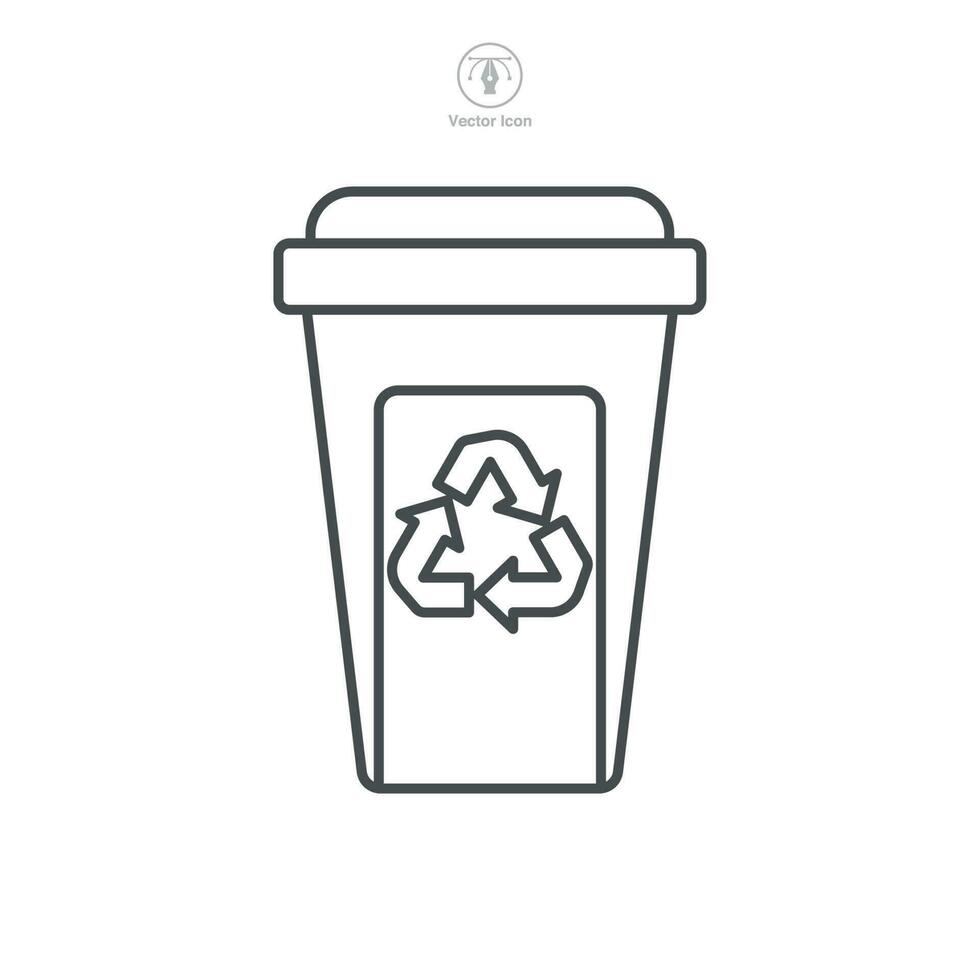 Trash Can Icon symbol template for graphic and web design collection logo vector illustration