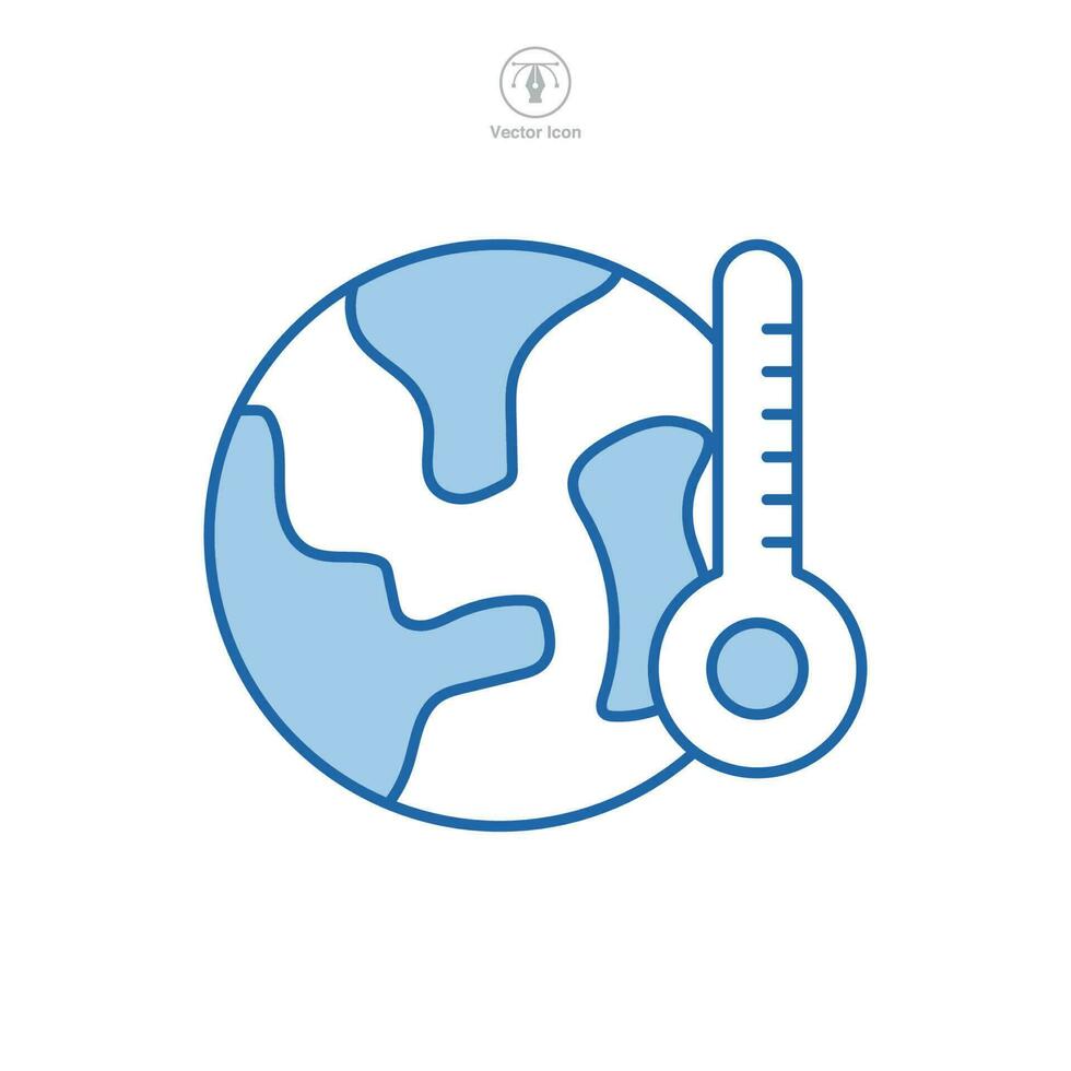global calentamiento global temperatura icono símbolo modelo para gráfico y web diseño colección logo vector ilustración