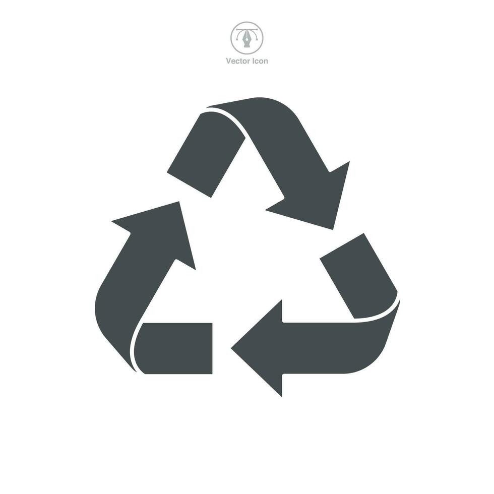 reciclaje icono símbolo modelo para gráfico y web diseño colección logo vector ilustración