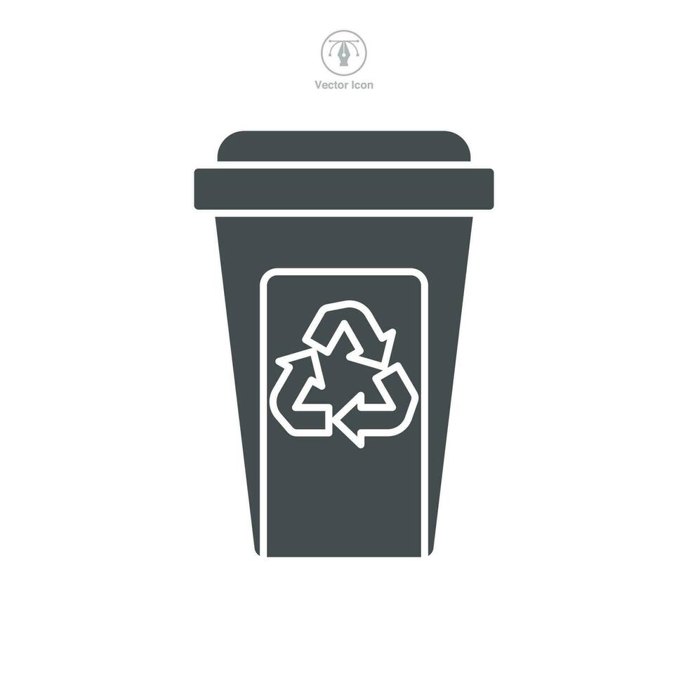 Trash Can Icon symbol template for graphic and web design collection logo vector illustration