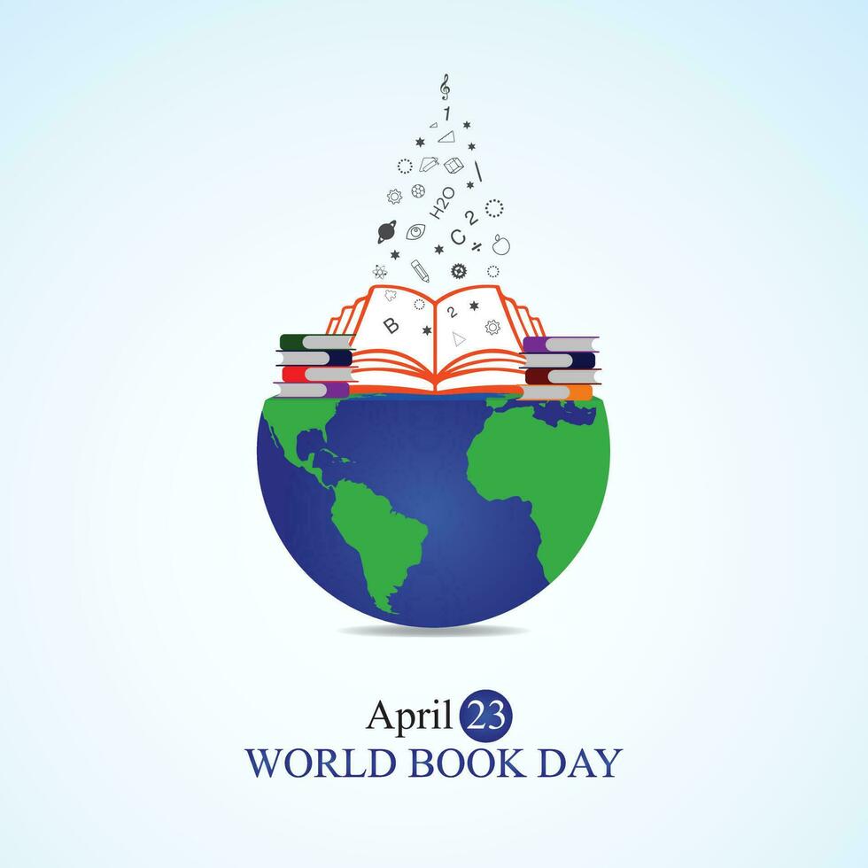 World Book Day. Open book Concept. world book day and copyright day conceptual background. Vector illustration.