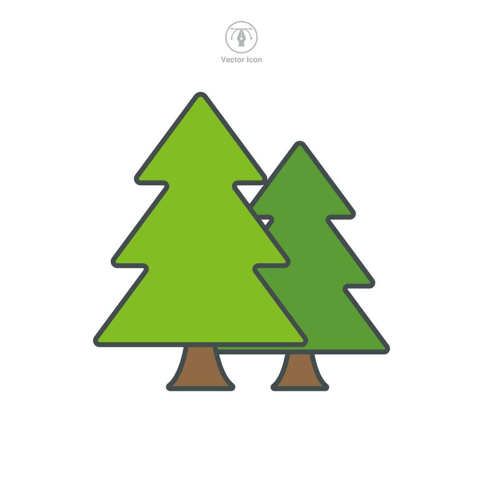 árbol icono símbolo modelo para gráfico y web diseño colección logo vector ilustración