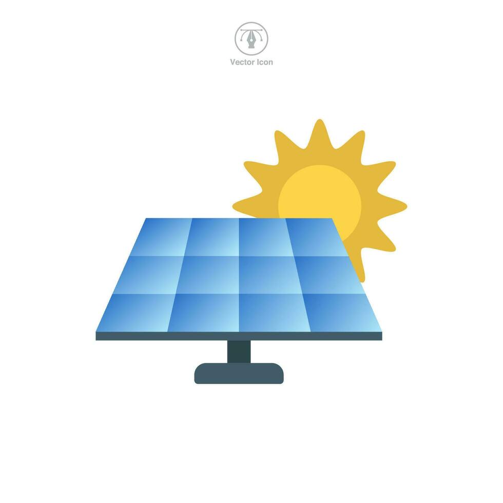 Solar Panel Icon symbol template for graphic and web design collection logo vector illustration