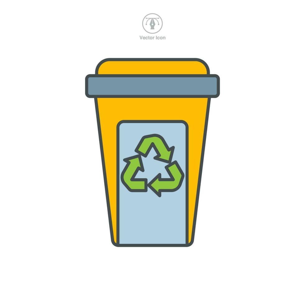 basura lata icono símbolo modelo para gráfico y web diseño colección logo vector ilustración