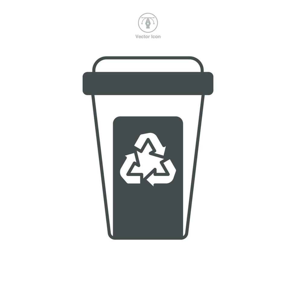 Trash Can Icon symbol template for graphic and web design collection logo vector illustration