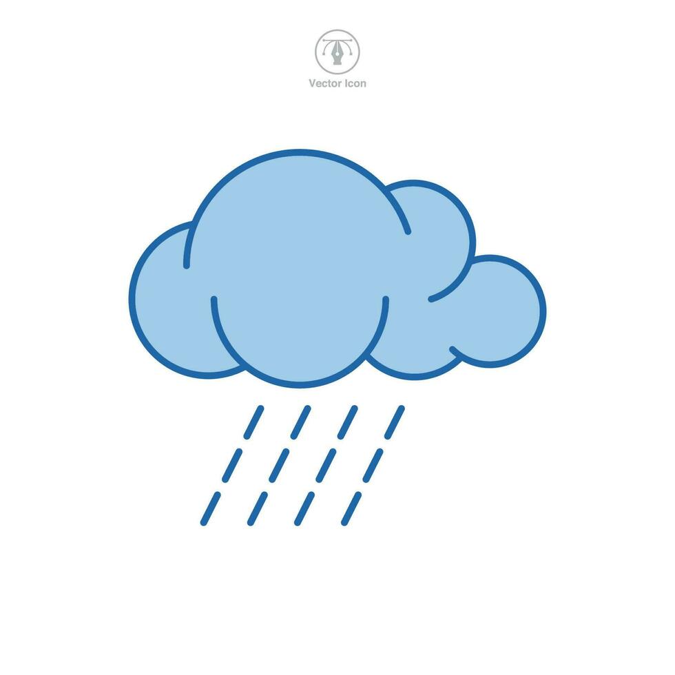 Rain Cloud Icon symbol template for graphic and web design collection logo vector illustration