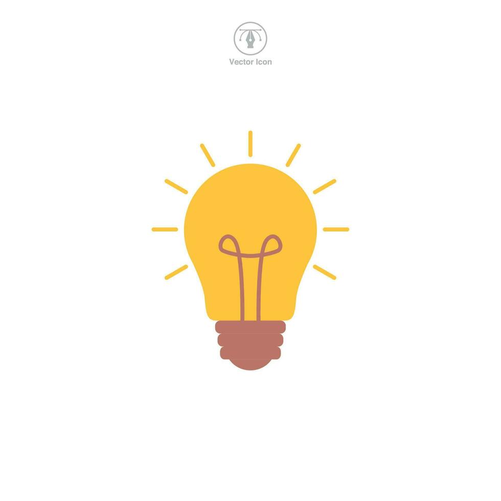 Light Bulb icon symbol template for graphic and web design collection logo vector illustration