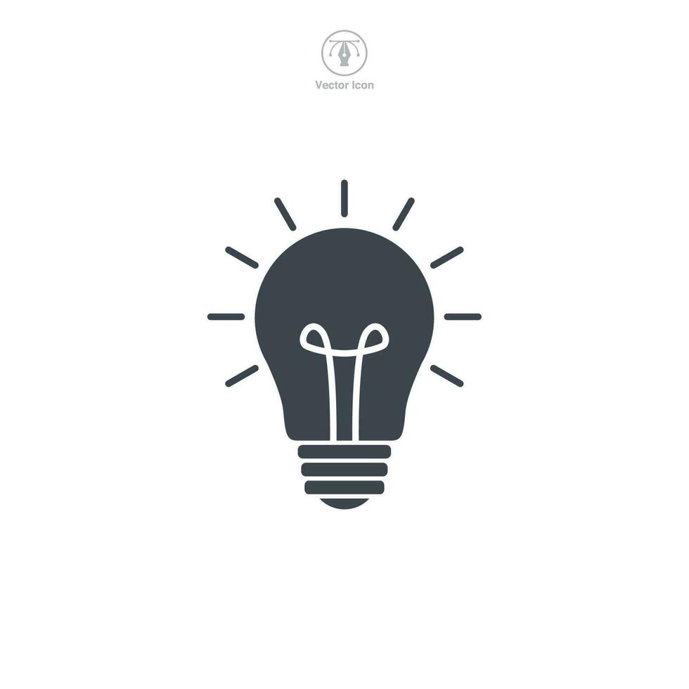 Light Bulb icon symbol template for graphic and web design collection logo vector illustration