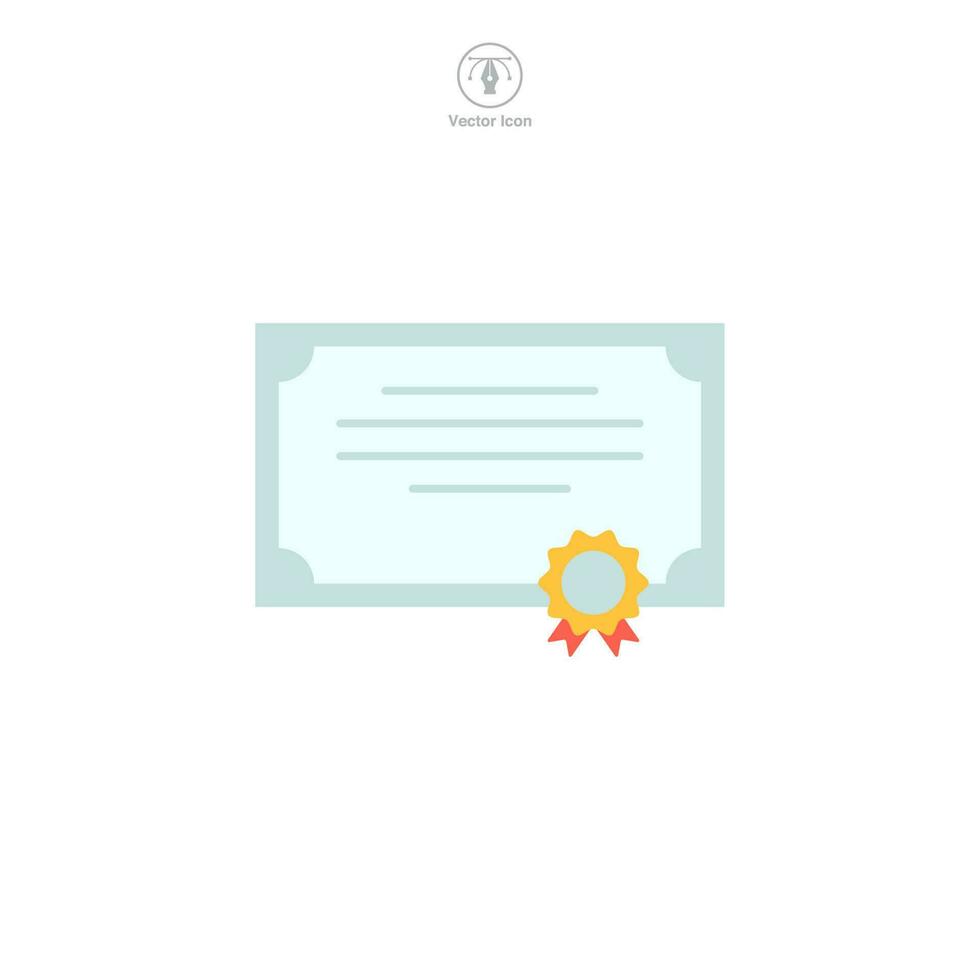 certificado icono símbolo modelo para gráfico y web diseño colección logo vector ilustración