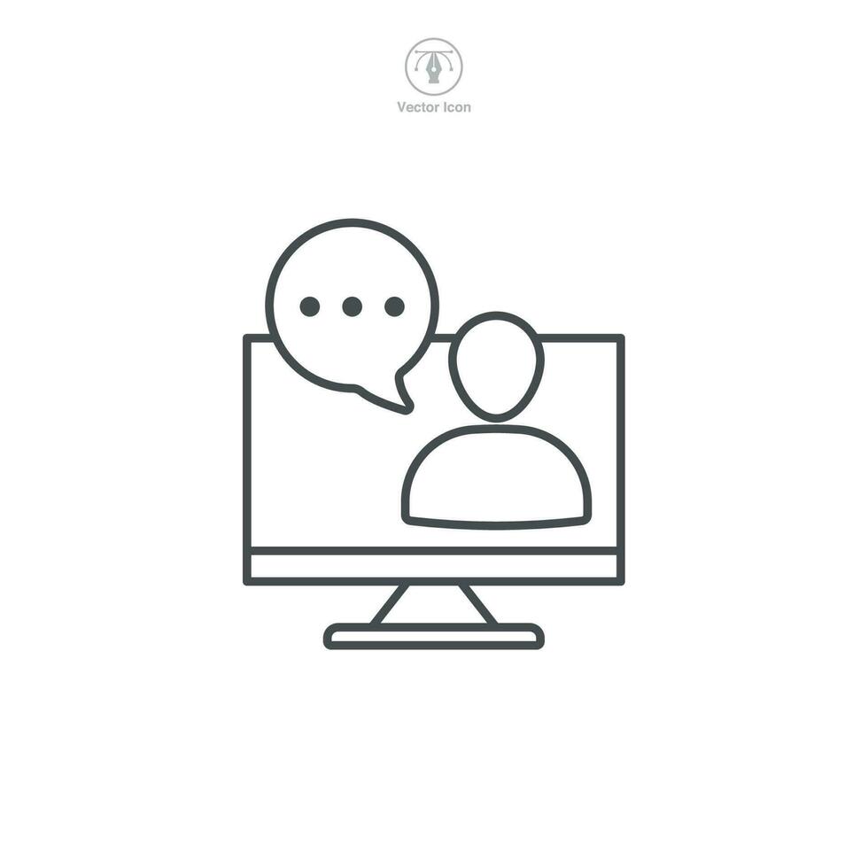 Online Education Icon symbol template for graphic and web design collection logo vector illustration
