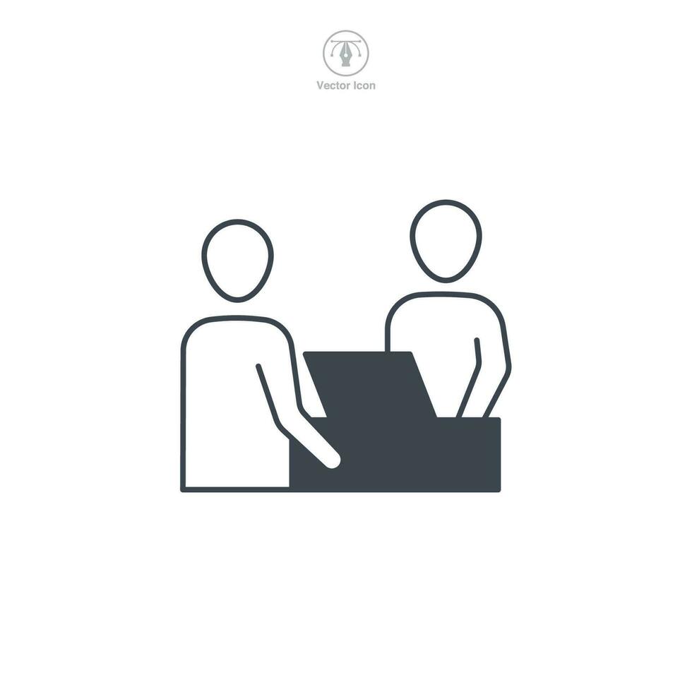 Interview icon symbol template for graphic and web design collection logo vector illustration