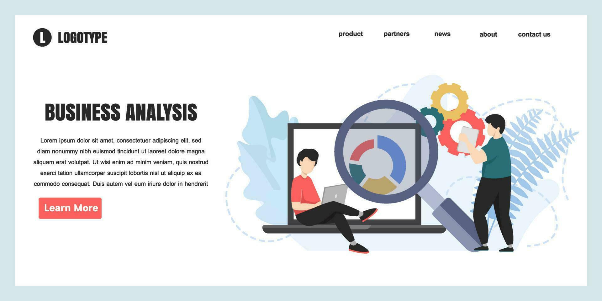 Web page design templates for business analysis concept illustration, perfect for web page design, banner, mobile app, landing page, Flat Vector illustration