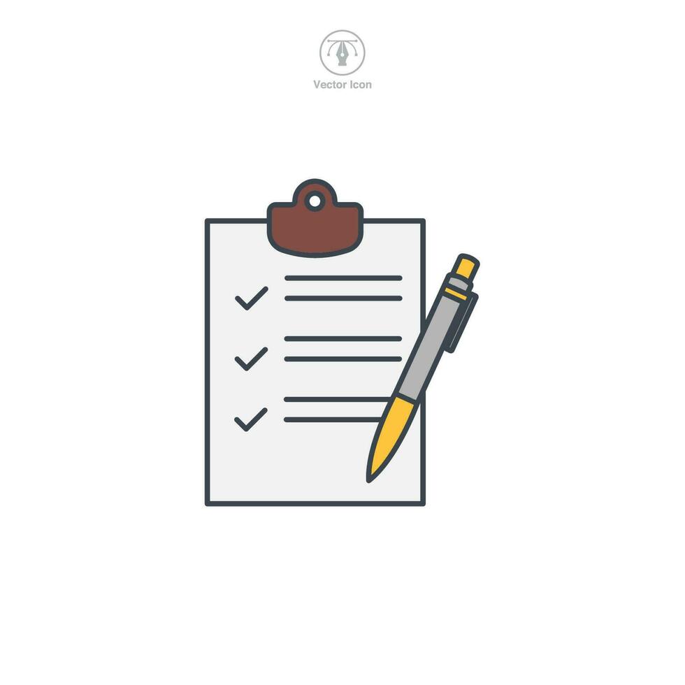 Contract icon symbol template for graphic and web design collection logo vector illustration