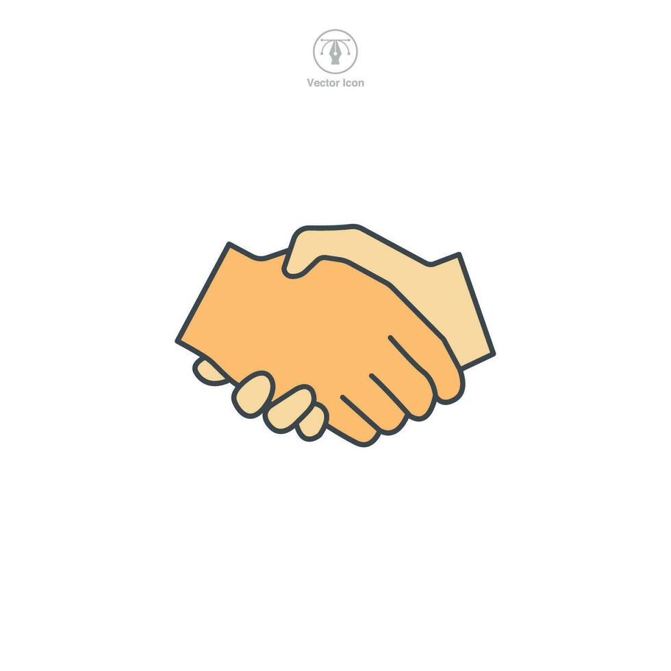 Handshake icon symbol template for graphic and web design collection logo vector illustration