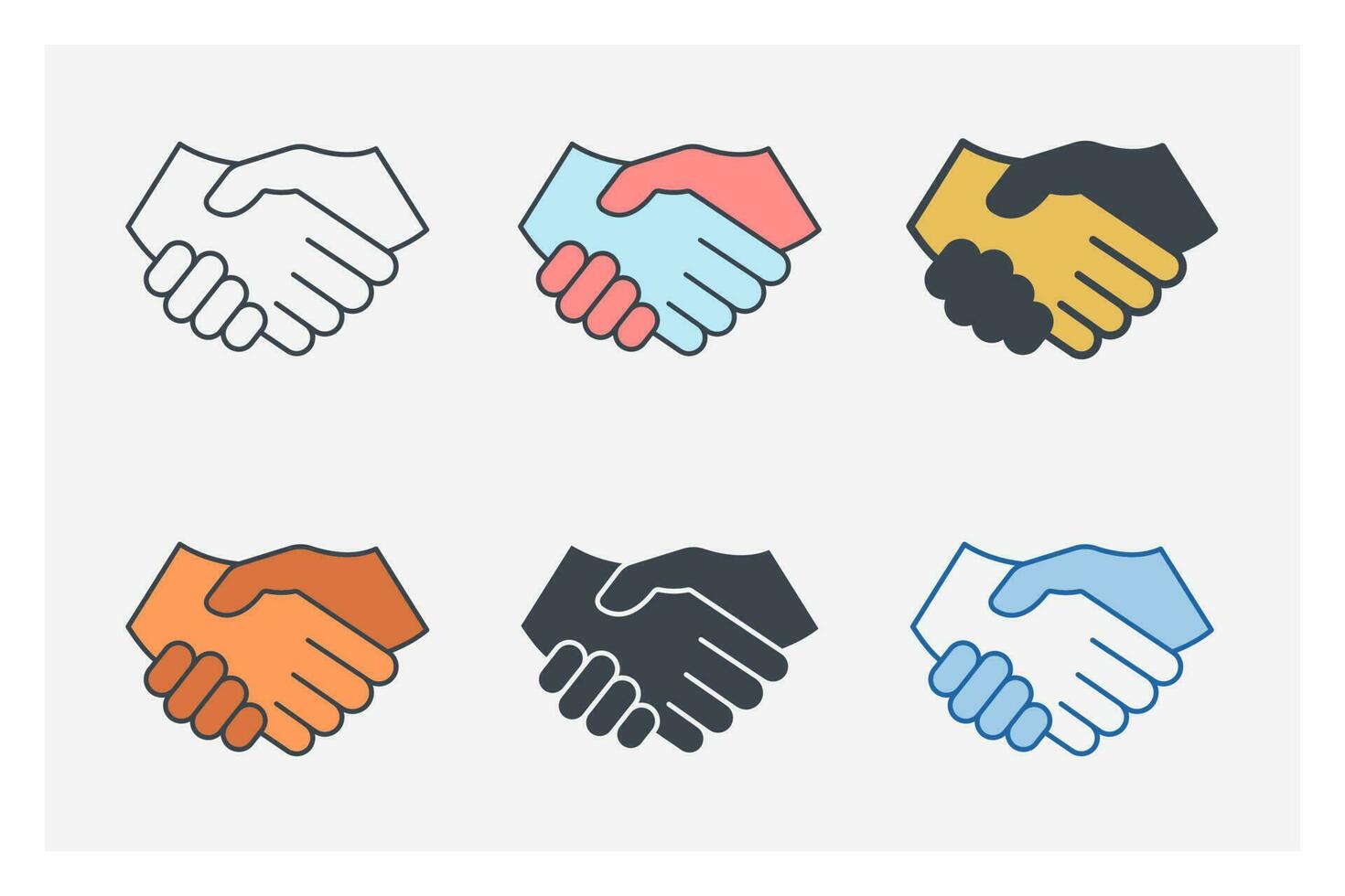 Handshake icon symbol template for graphic and web design collection logo vector illustration