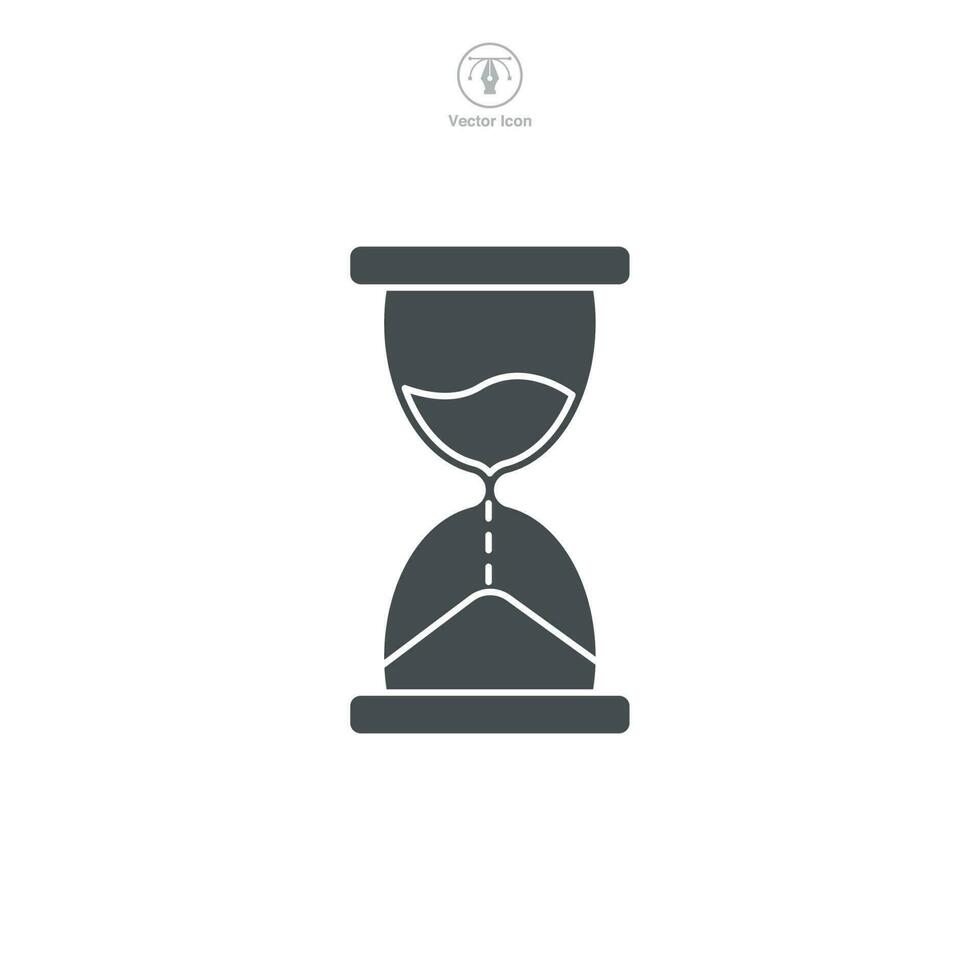 Hourglass Icon symbol template for graphic and web design collection logo vector illustration