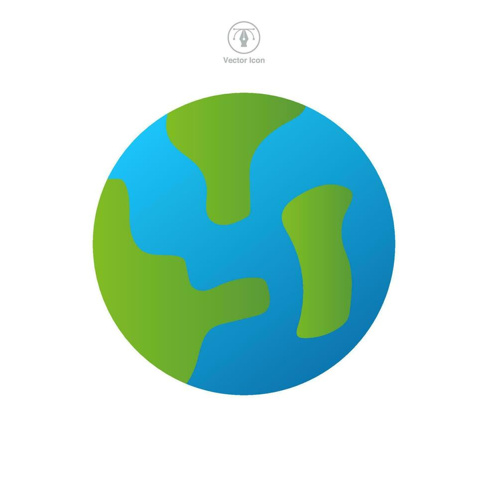 tierra globo icono símbolo modelo para gráfico y web diseño colección logo vector ilustración