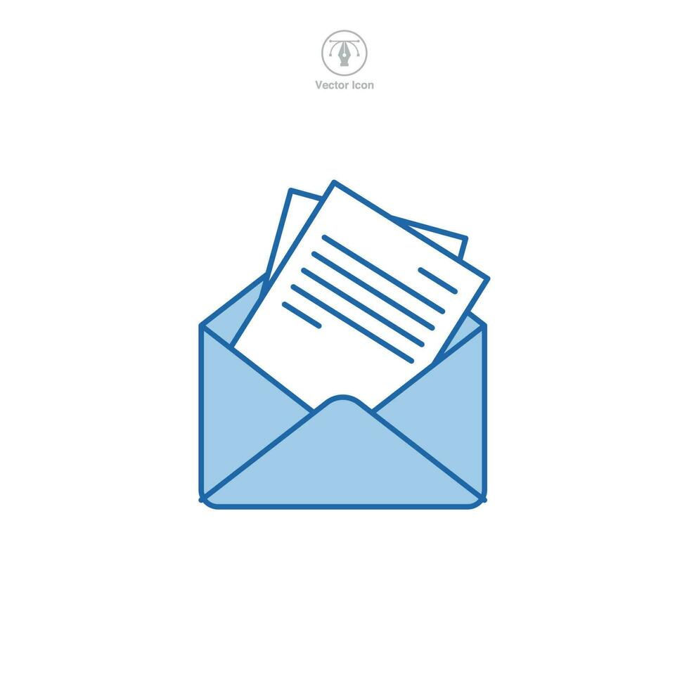 Email Open envelope icon symbol template for graphic and web design collection logo vector illustration