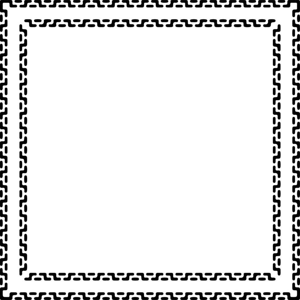 Black rectangle border for graphics design vector