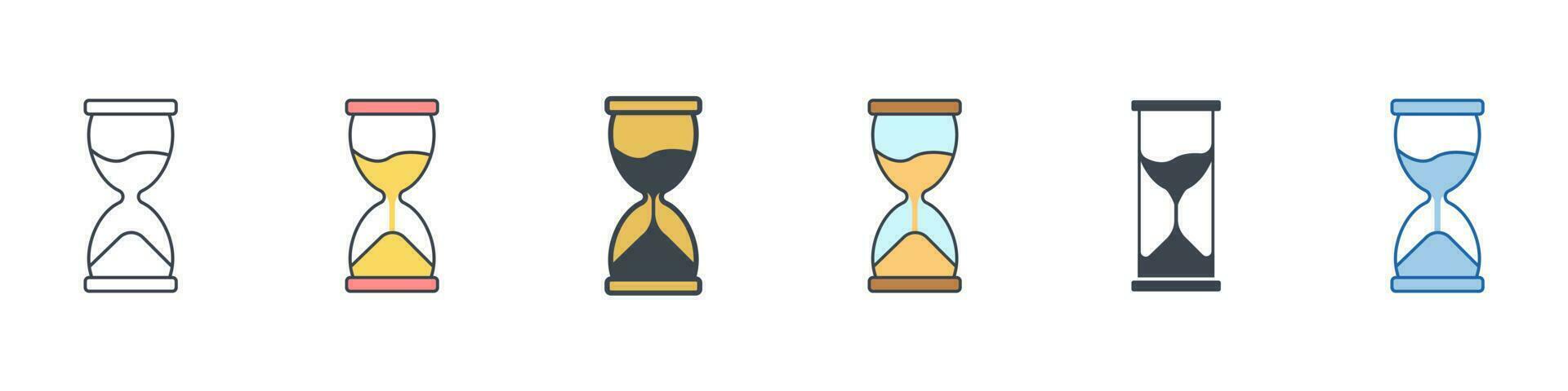 Hourglass icon symbol template for graphic and web design collection logo vector illustration