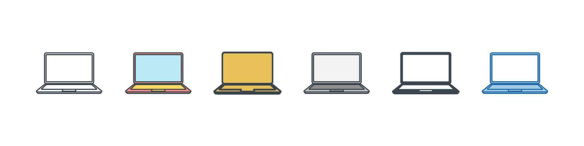 Laptop icon symbol template for graphic and web design collection logo vector illustration